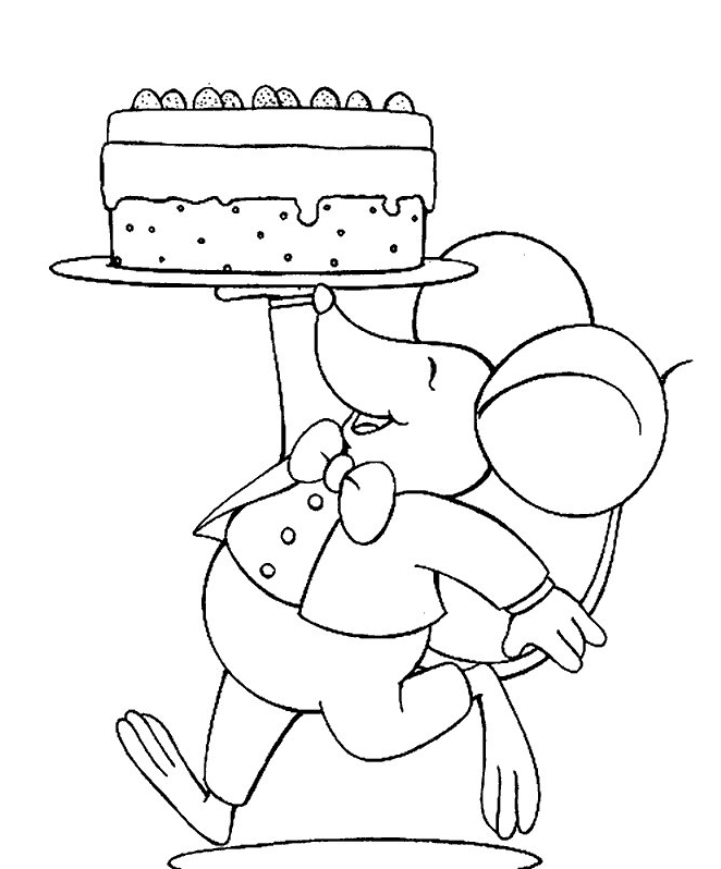 Drawing 19 from Mice coloring page to print and coloring