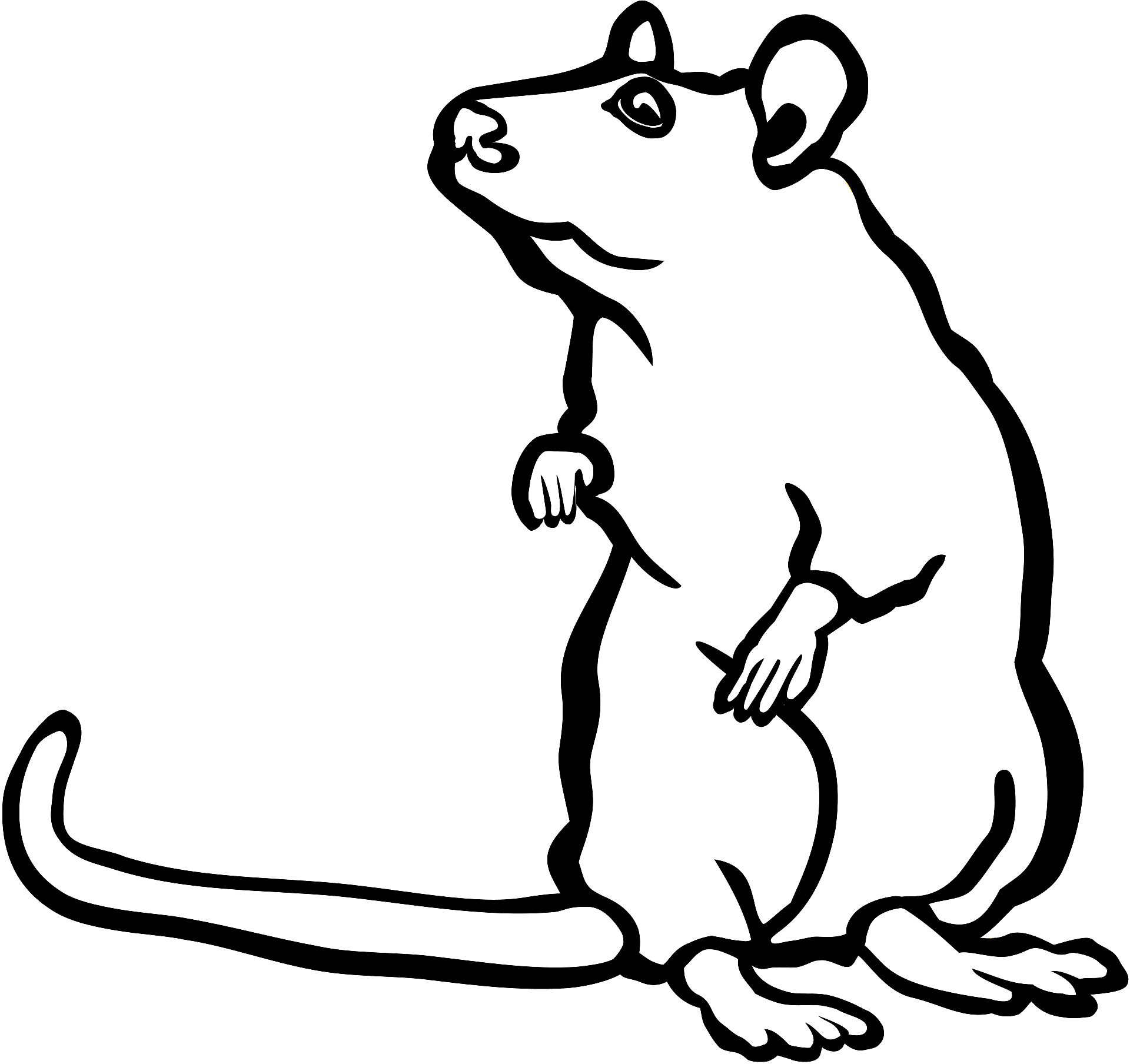 Kleurplaat van een muis