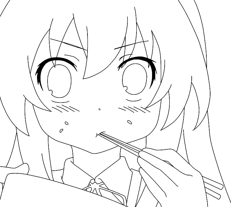 Drawing 3 from Toradora coloring page to print and coloring