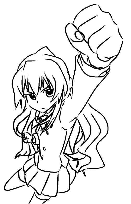 Drawing 6 from Toradora coloring page to print and coloring