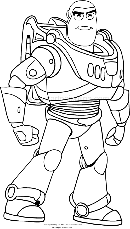 Buzz Lightyear from Toy Story 4 coloring page to print and coloring