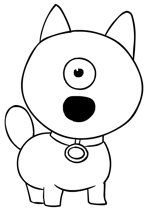 Ugly Dog from UglyDolls coloring page to print and coloring