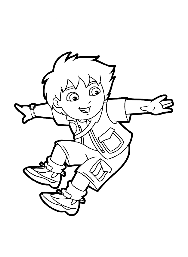 Coloriage 3 des Go Diego !  imprimer et colorier