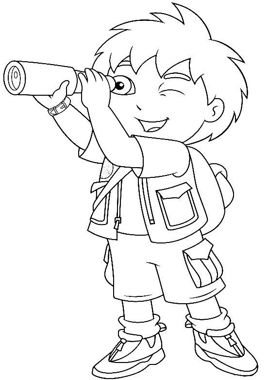 Vai di Diego 8 coloring page to print and color