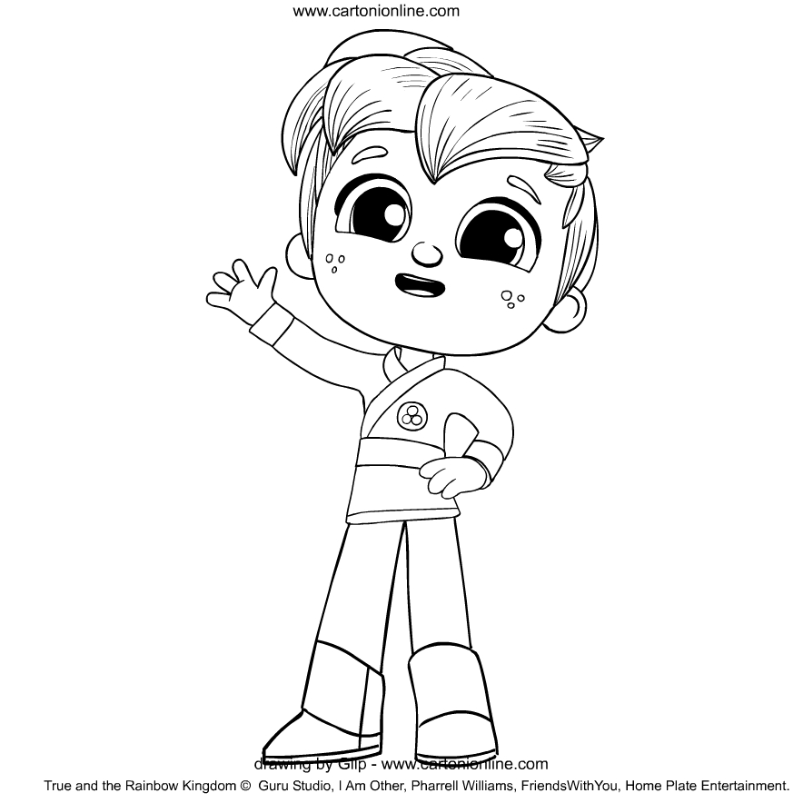 Zee of Vera and the Rainbow Kingdom coloring page to print and color