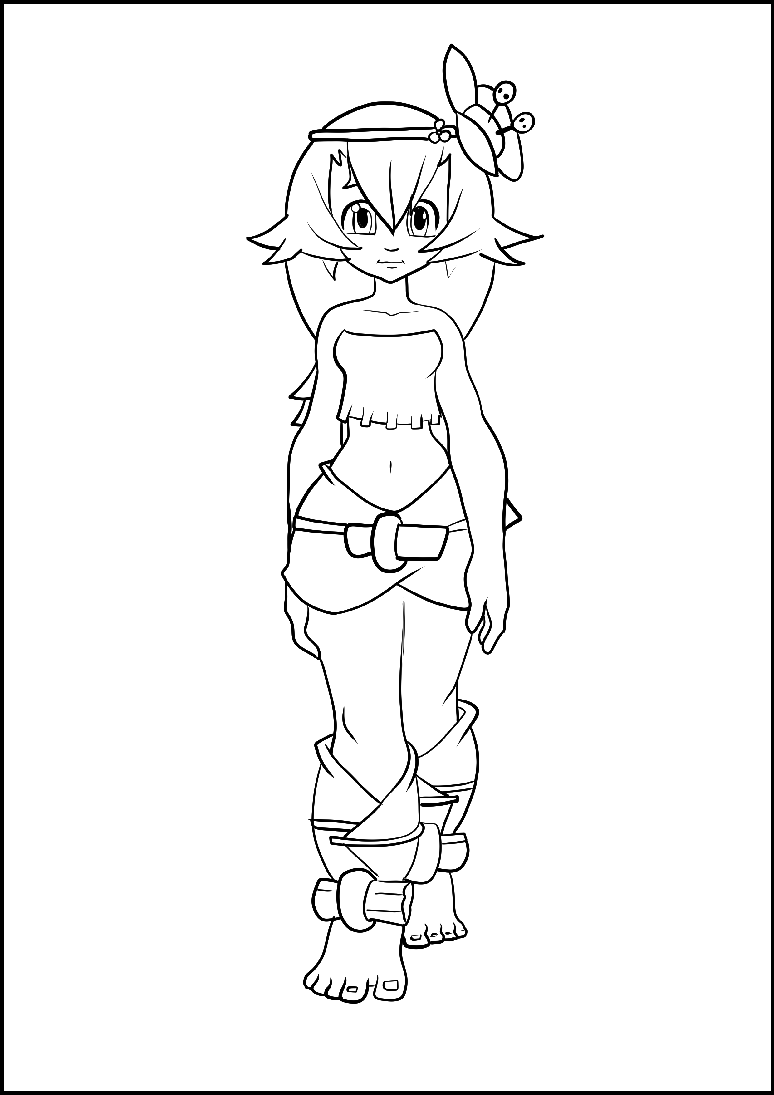 Coloriage de Amalia Sheran Sharm de Wakfu  imprimer et colorier