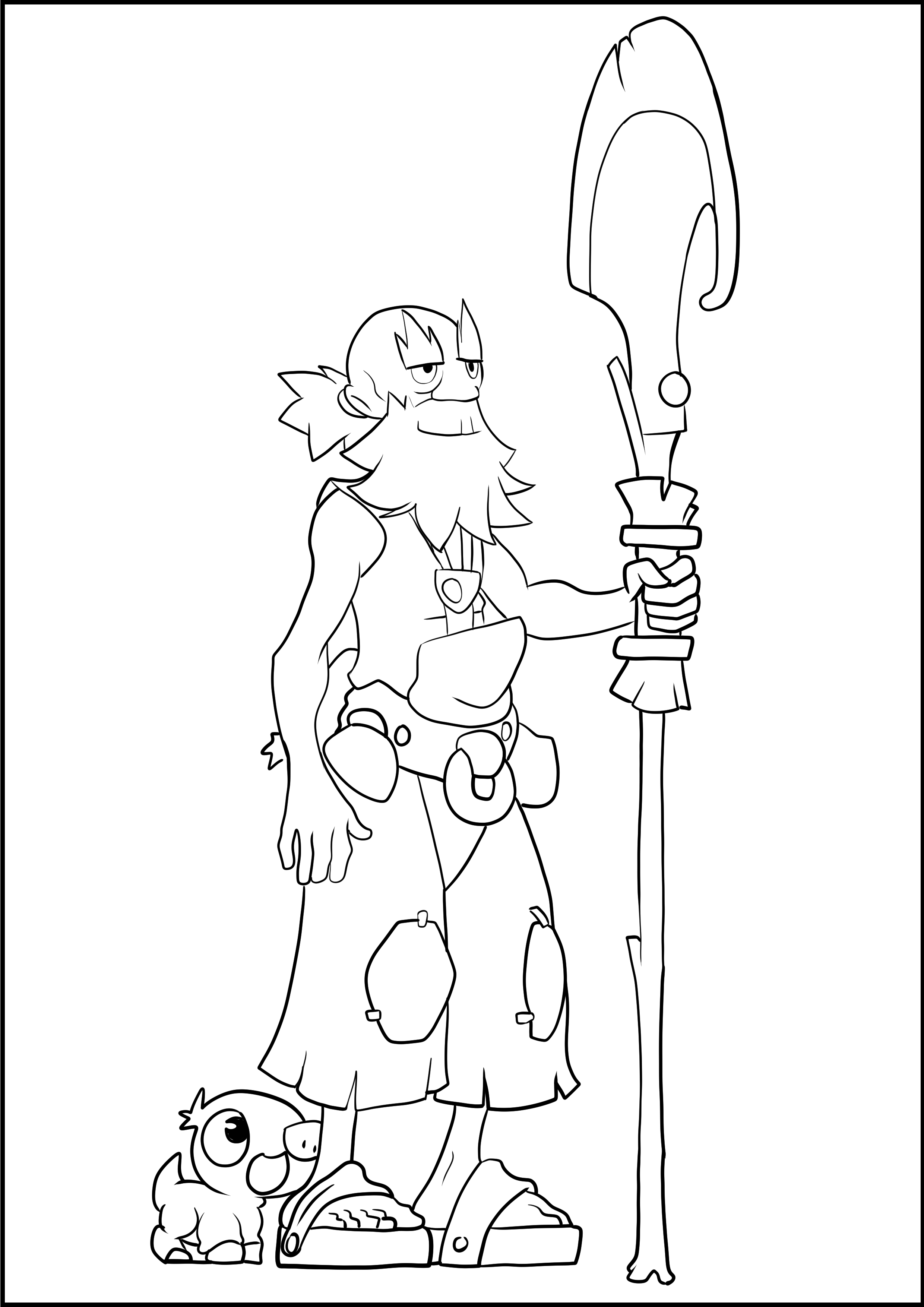 Coloriage de Ruel Stroud de Wakfu  imprimer et colorier