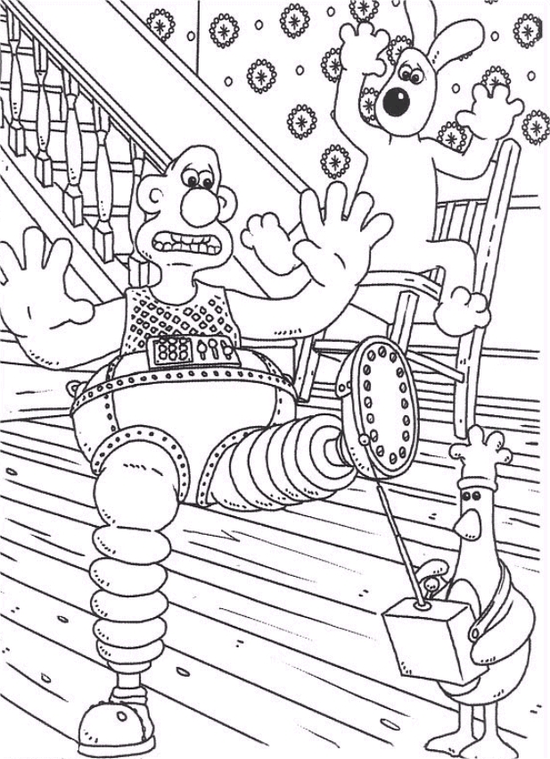   Wallace and Gromit coloring page to print and coloring - Drawing 2