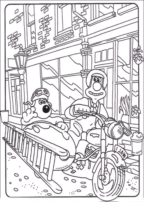 Wallace and Gromit coloring page to print and coloring - Drawing 4