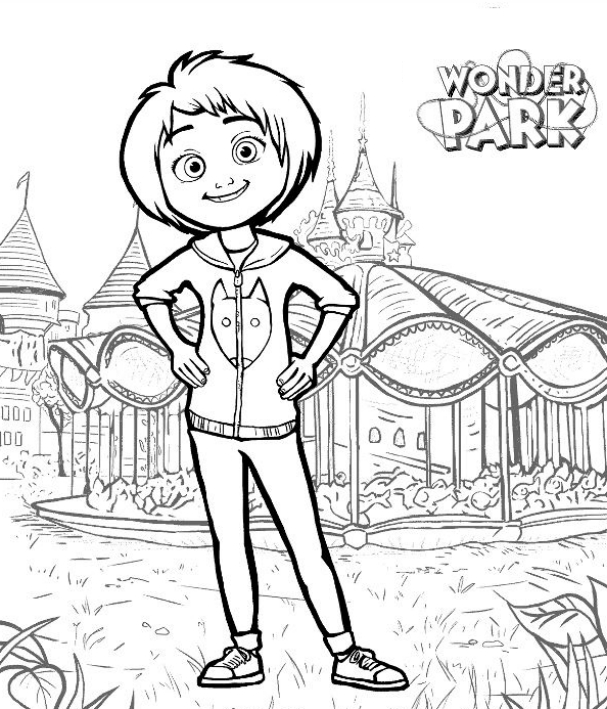 Wonder Park dibujo 1 para imprimir y colorear