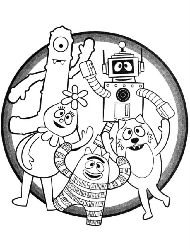 Drawing 1 by Yo Gabba Gabba to print and color
