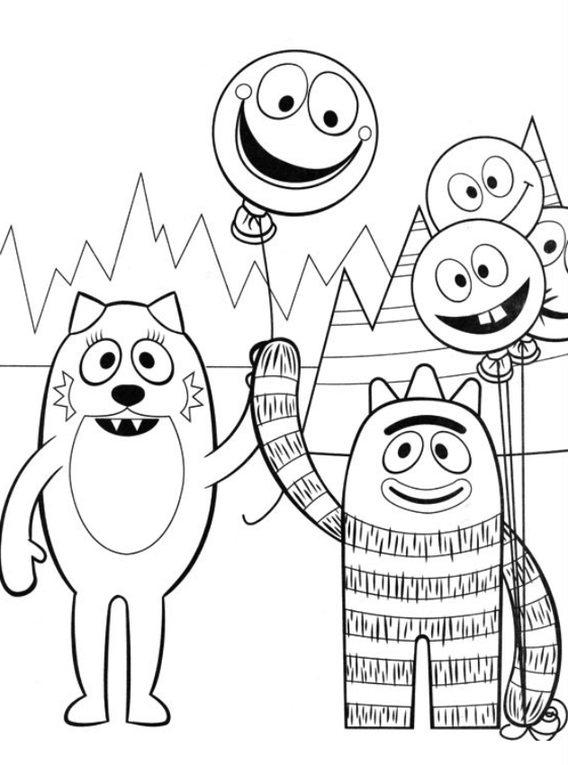 Drawing 2 by Yo Gabba Gabba to print and color