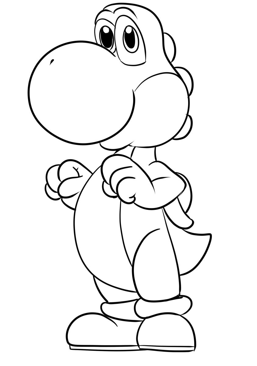 Dessin 03 de Yoshi à imprimer et colorier