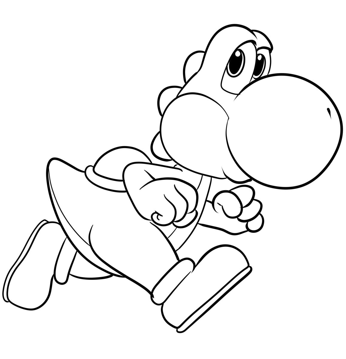 Yoshi 05  coloring page to print and coloring