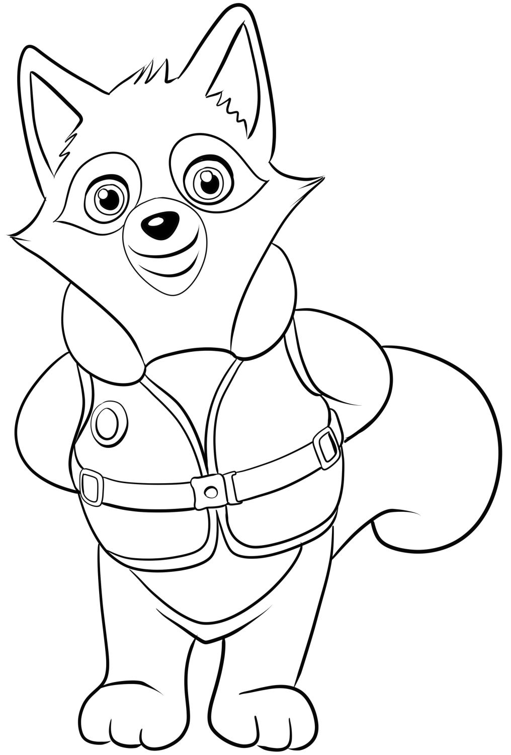 Desenho de Wolfy de Agente Especial Oso para imprimir e colorir