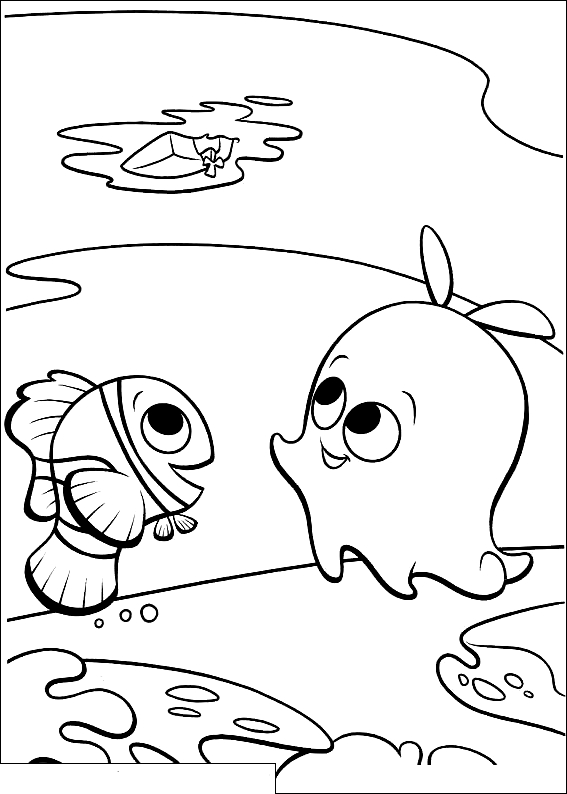 Dibujo 1 Buscando a Nemo para imprimir y colorear
