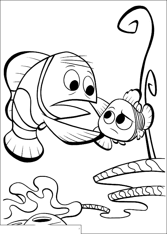 Dibujo 2 de Buscando a Nemo para imprimir y colorear
