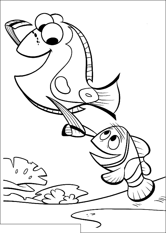 Drawing 4 from Finding Nemo coloring page to print and coloring