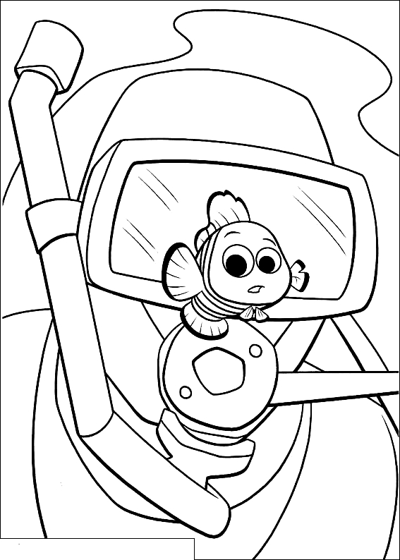Drawing 7 from Finding Nemo coloring page to print and coloring