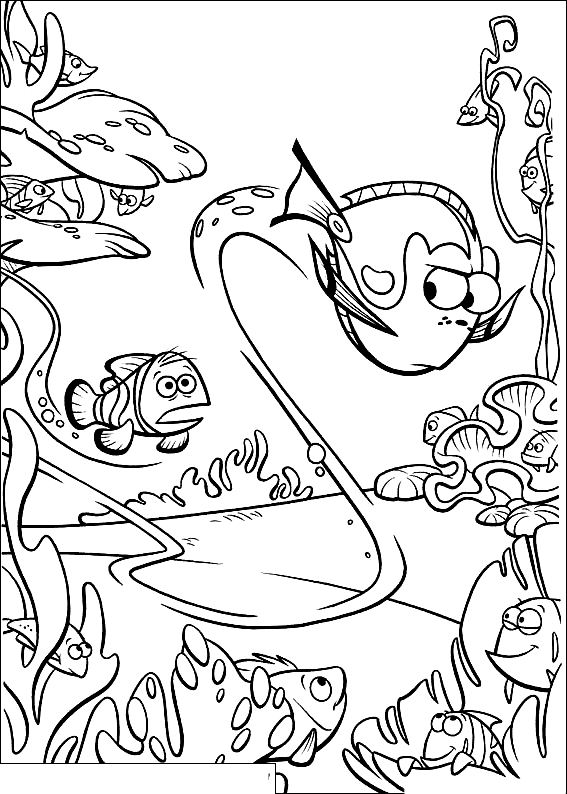 Drawing 8 from Finding Nemo coloring page to print and coloring