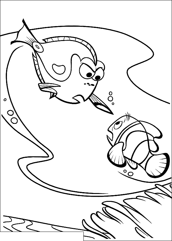 Desenho 9 de Procurando Nemo para imprimir e colorir