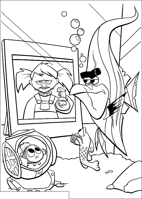 Drawing 20 from Finding Nemo coloring page to print and coloring