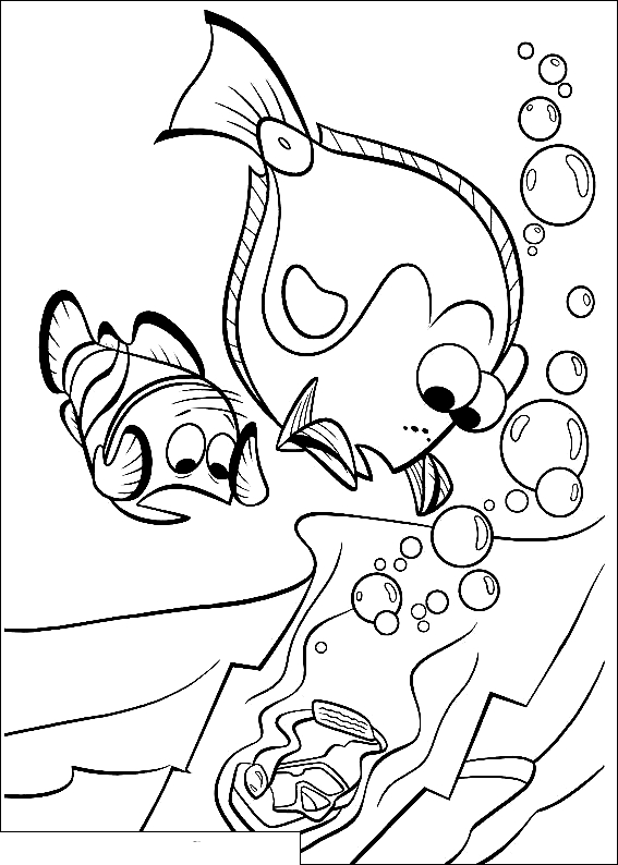 Desenho 21 de Procurando Nemo para imprimir e colorir