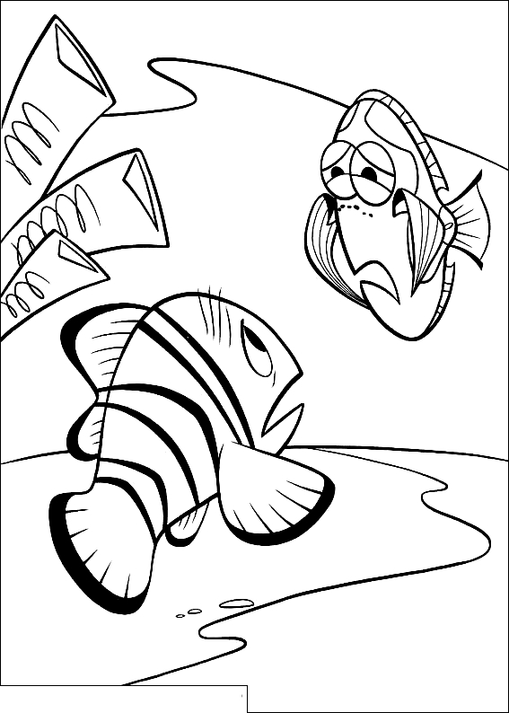 Dibujo 24 de Buscando a Nemo para imprimir y colorear