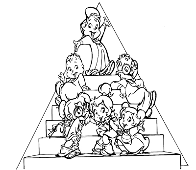 Disegno 5 di Alvin and the Chipmunks da stampare e colorare