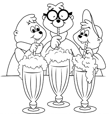 Drawing 7 from Alvin and the Chipmunks coloring page to print and coloring