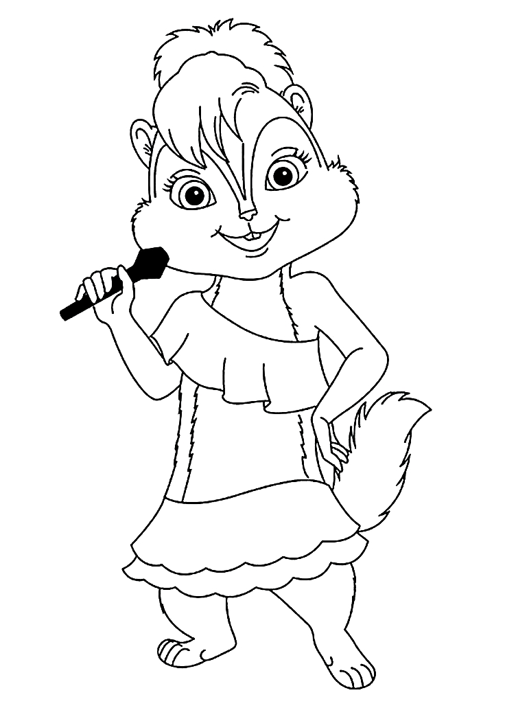 Drawing 10 from Alvin and the Chipmunks coloring page to print and coloring
