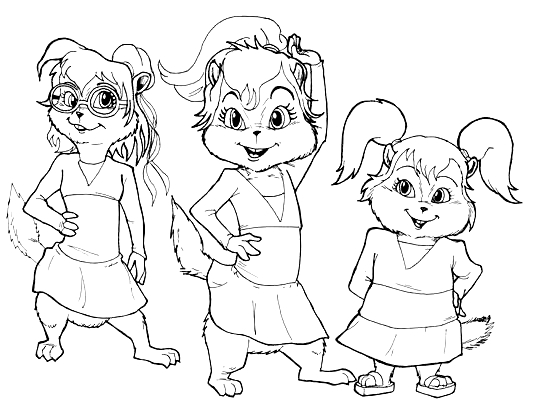 Disegno 17 di Alvin and the Chipmunks da stampare e colorare