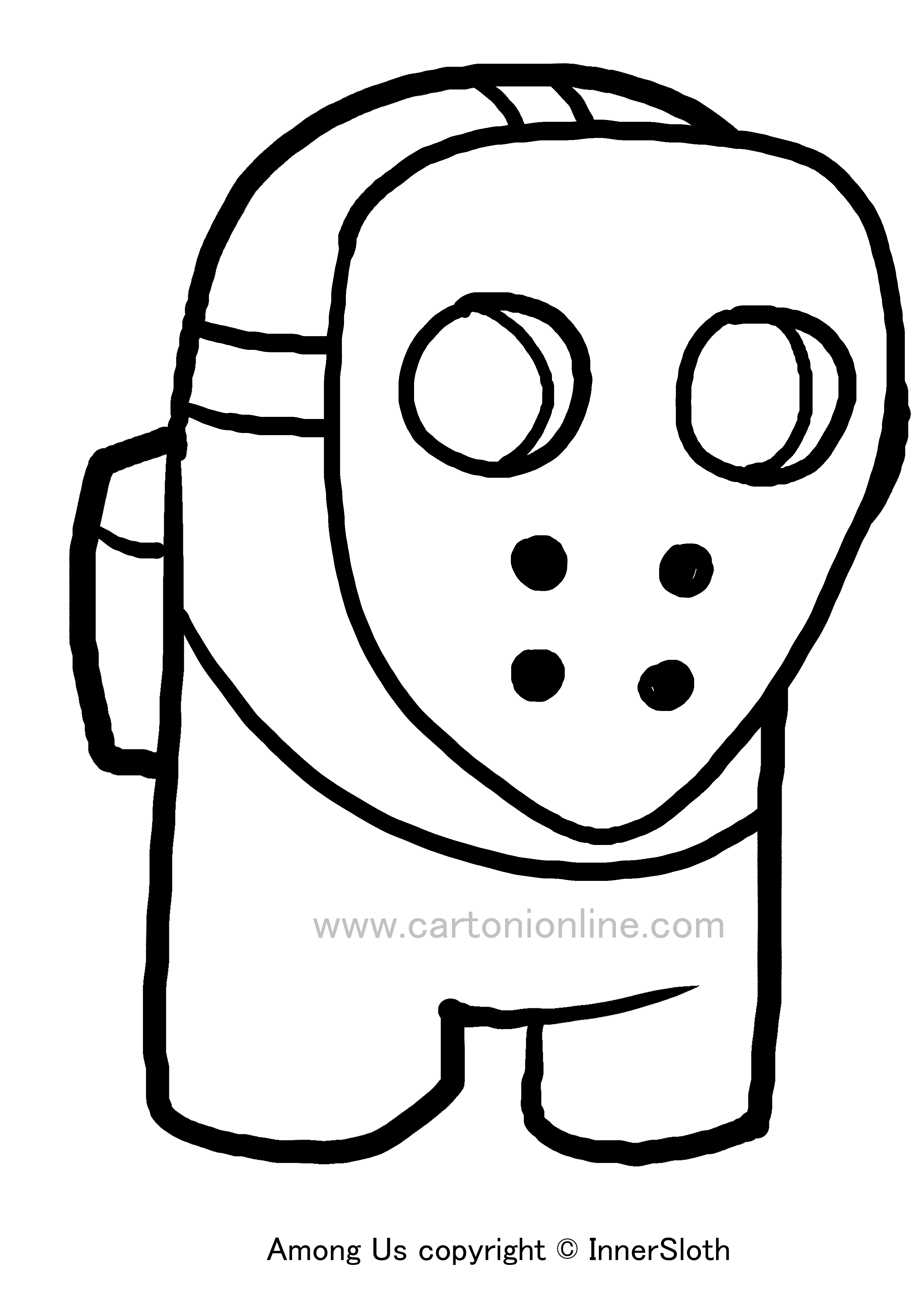 Imposter from Among Us coloring page to print and coloring