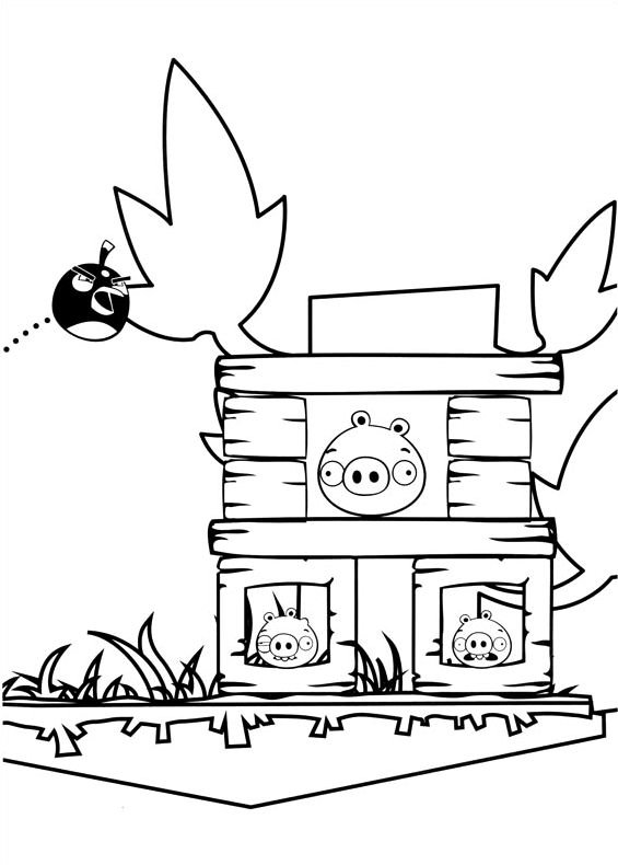 Disegno di Angry Birds da stampare e colorare