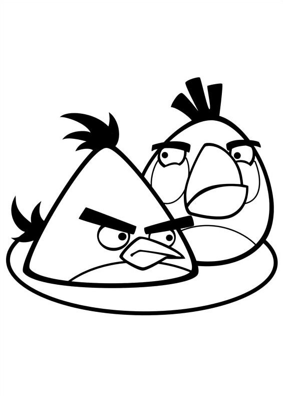 Angry Birds målarbok för tryck och färg