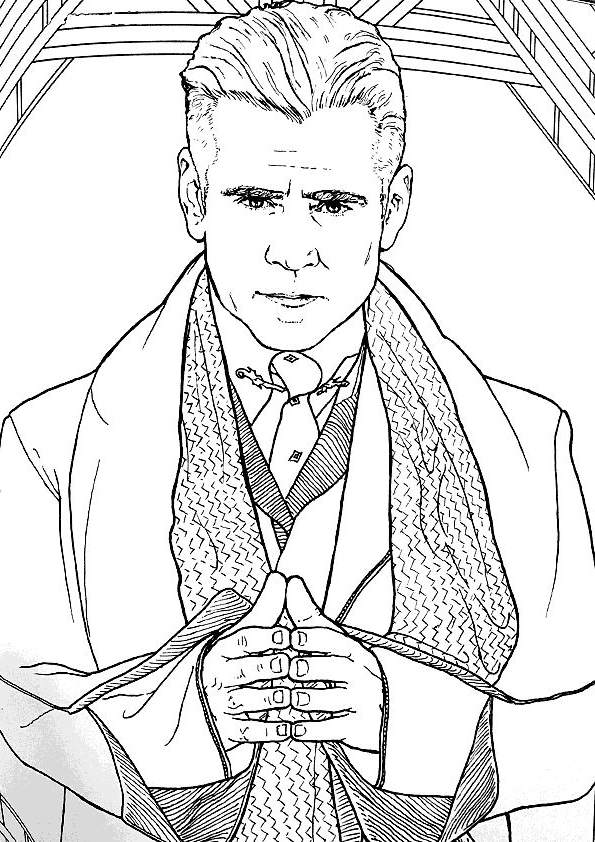 Fantastic Beasts and Where to Find Them coloring page to print and coloring - Drawing 4
