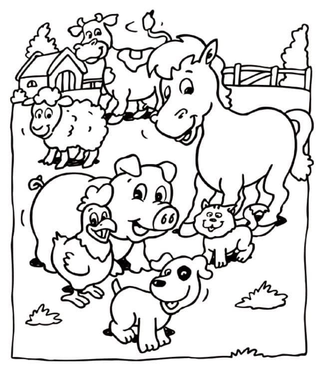 Disegno animali della fattoria 08 di animali della fattoria da stampare e colorare