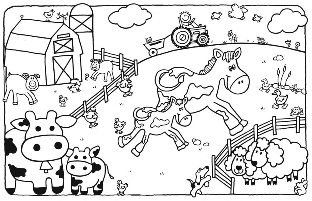 농장 동물 11 출력하여 색칠할 농장 동물의 색칠 페이지