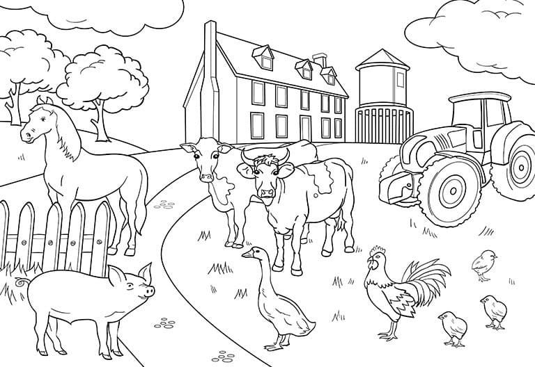 Disegno animali della fattoria 20 di animali della fattoria da stampare e colorare