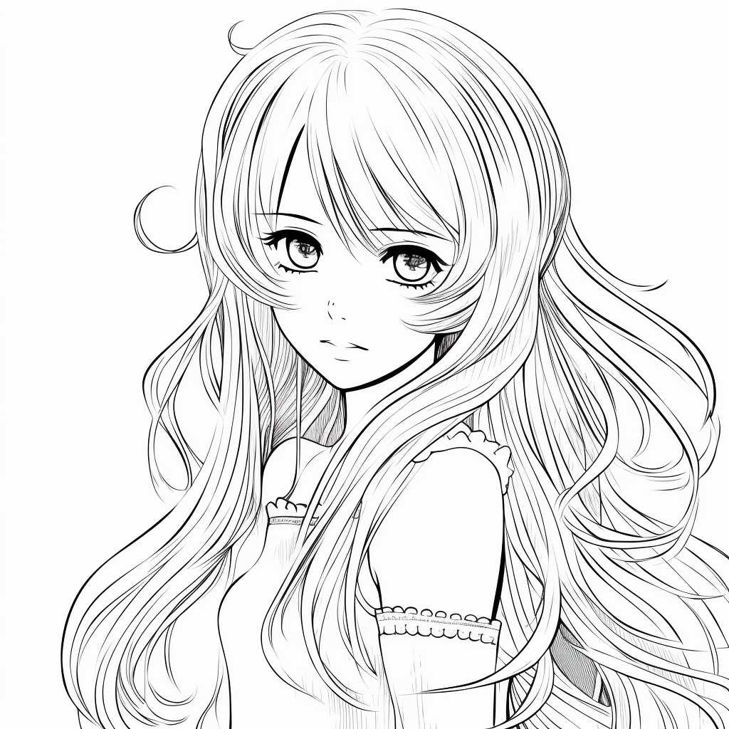 girl 13 from anime coloring pages to print and coloring