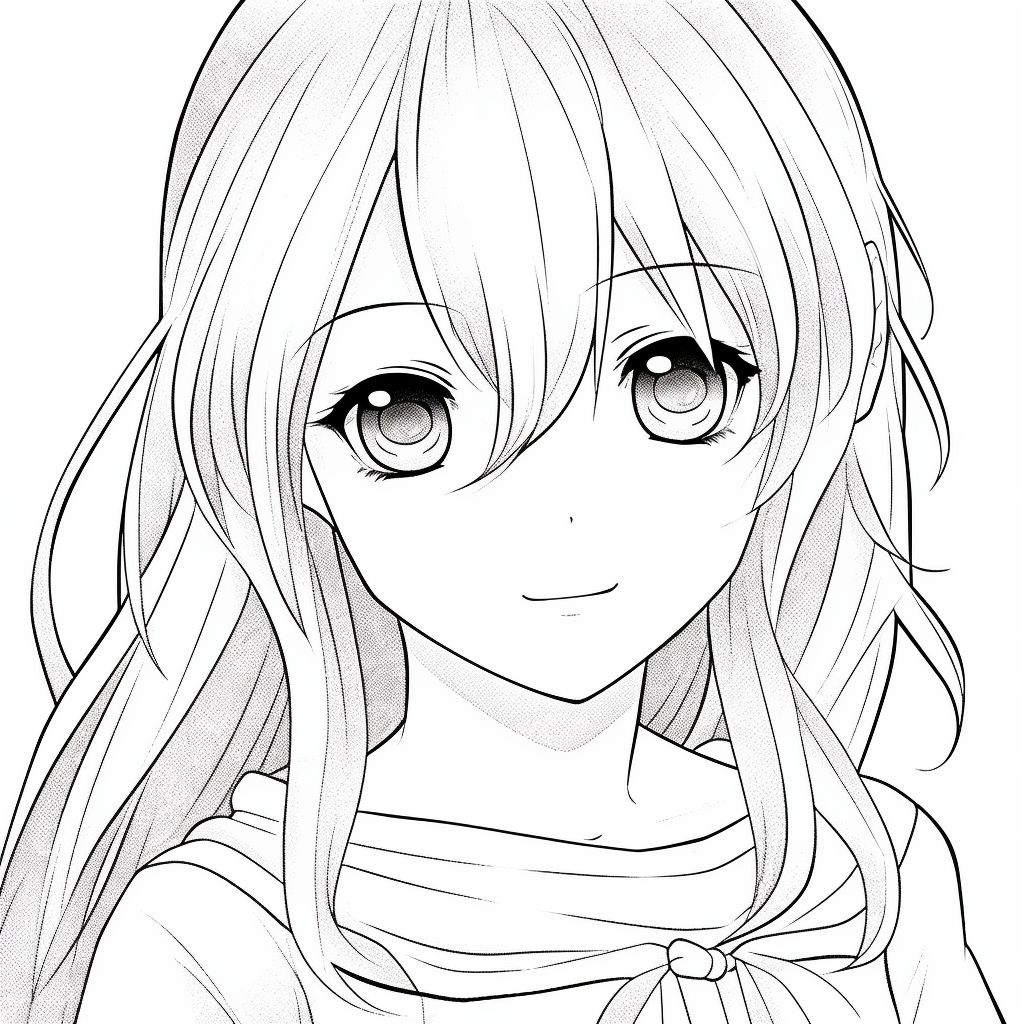 girl 47 from anime coloring page to print and coloring