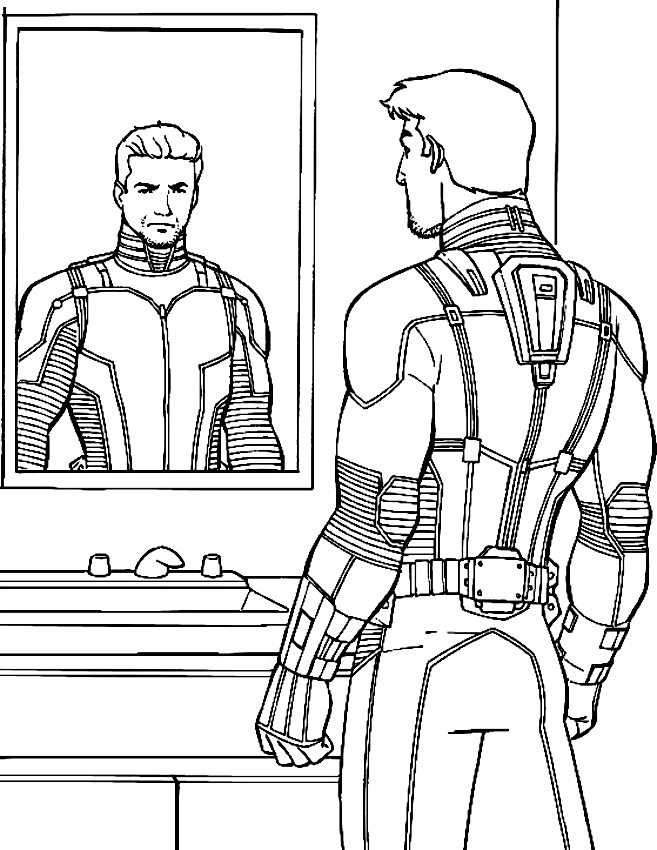 Henry Pym with the Ant-Man suit to print and color