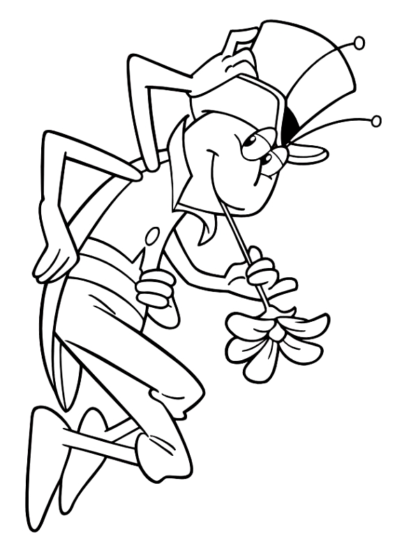 Dibujo 4 de la abeja Maya para imprimir y colorear