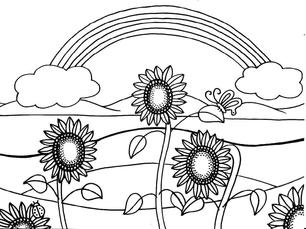 rainbow 38  coloring page to print and coloring