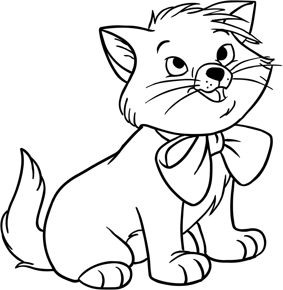 马里斯猫的画，用于印刷和上色