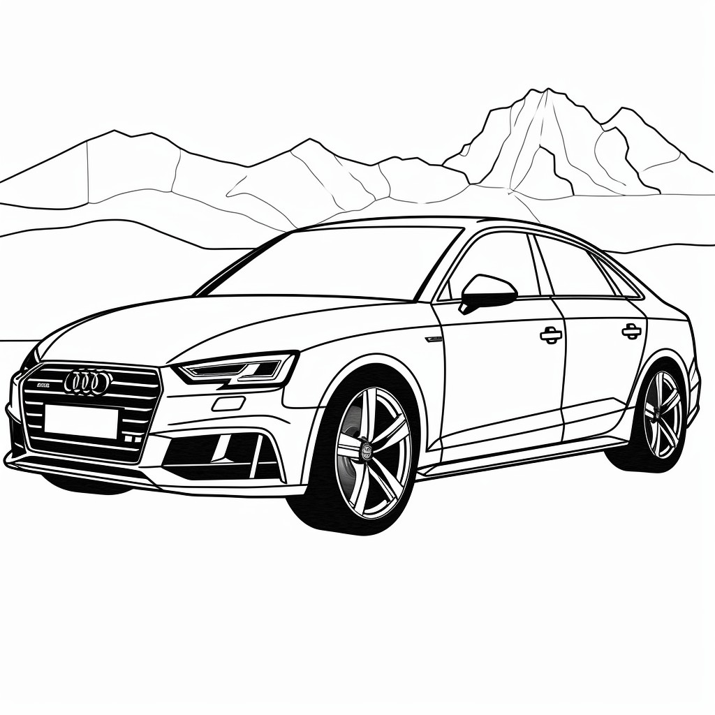Audi car 03 coloring page
