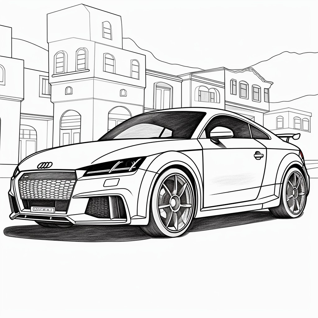 Audi car 14 coloring page