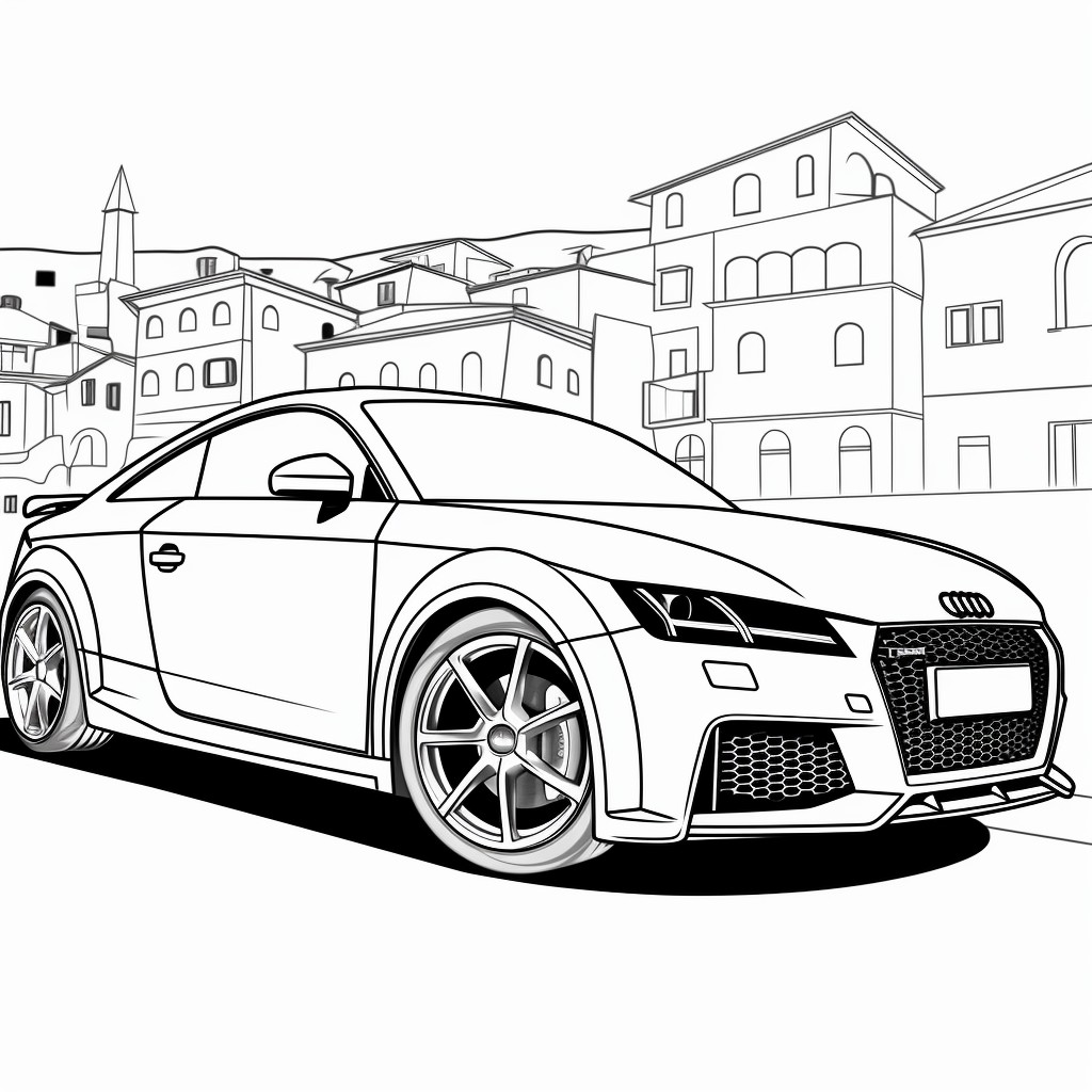 Audi car 15 coloring page