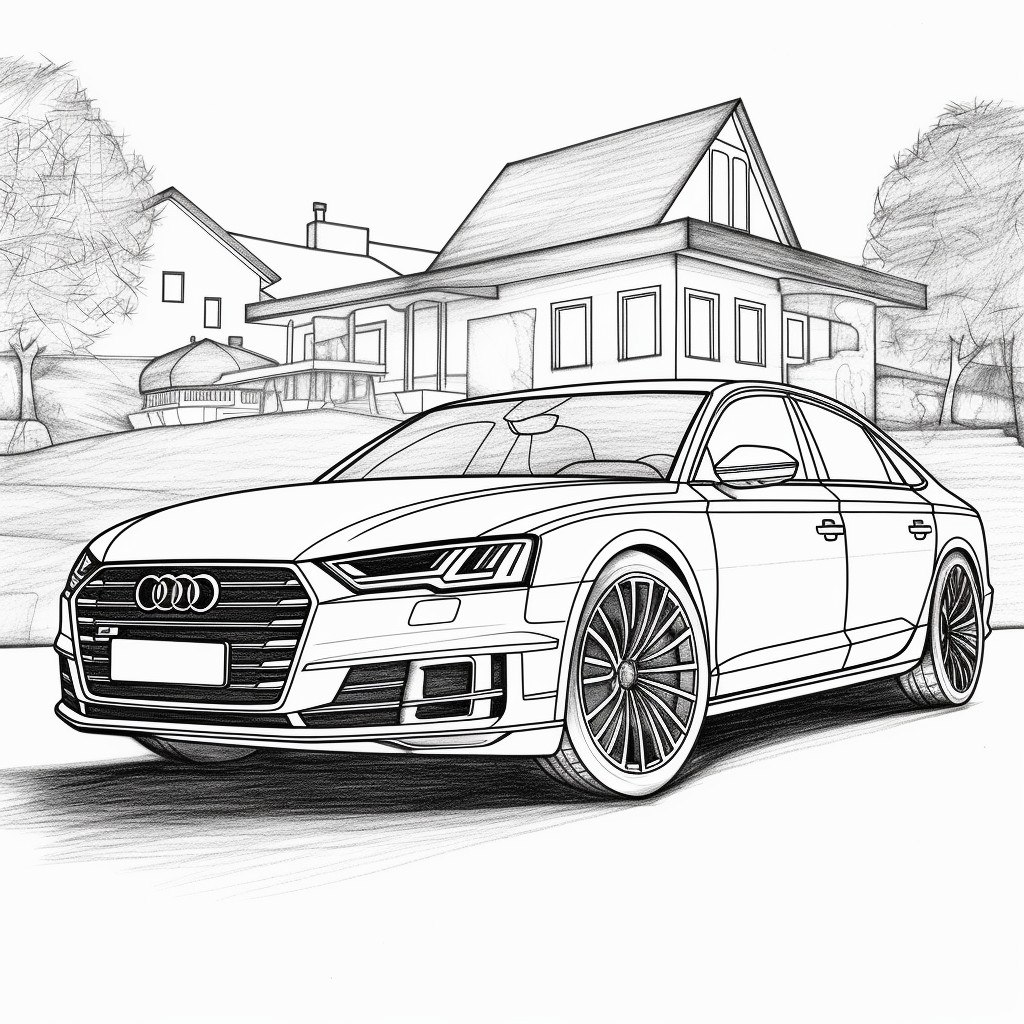 Audi car 17 coloring page