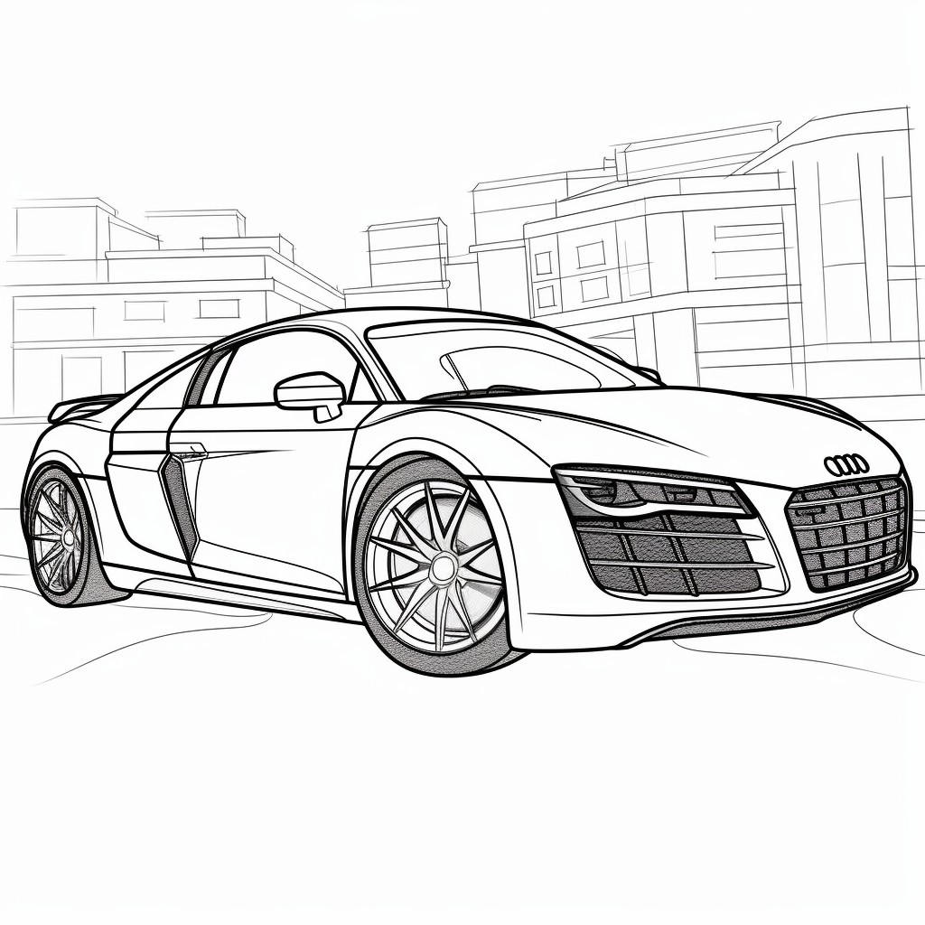 Audi car 29 coloring page